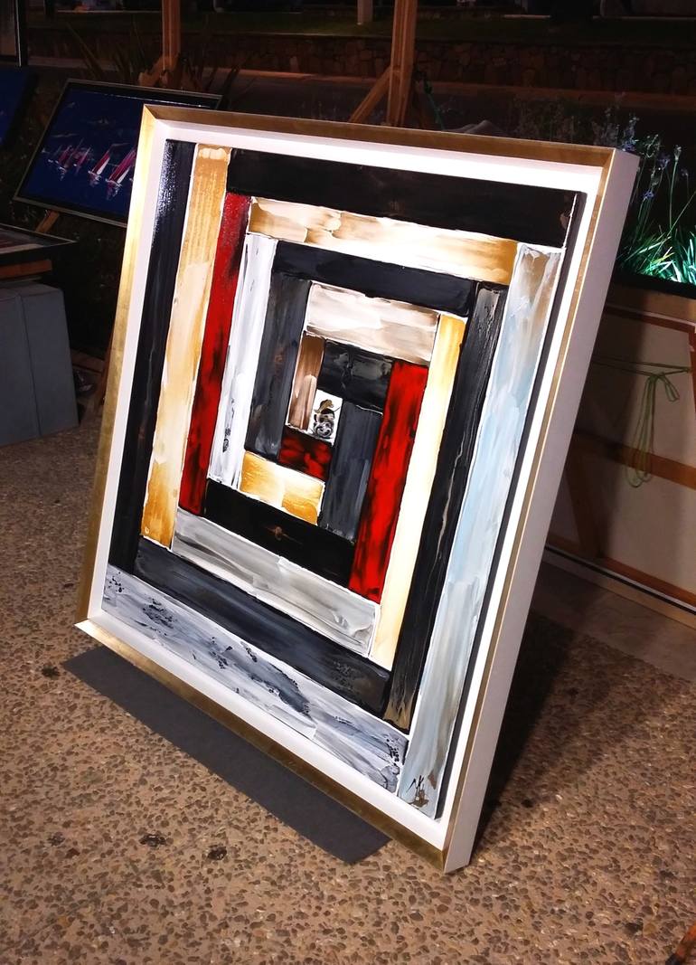 Original Geometric Painting by Mikha Khittchenko