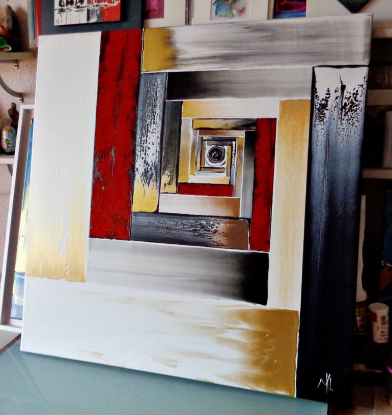 Original Geometric Painting by Mikha Khittchenko