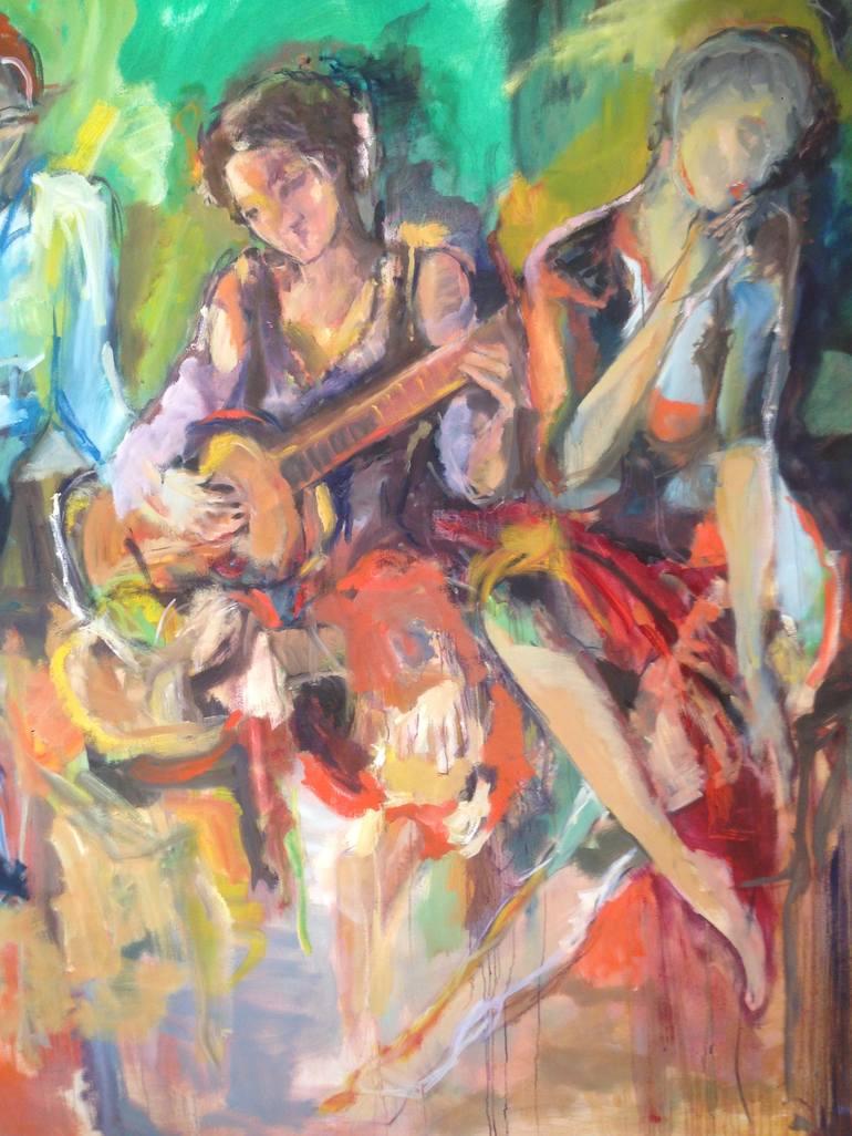 Original Abstract Expressionism Music Painting by Winy Jacobs