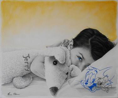 Print of Figurative Children Paintings by Franco Cisternino