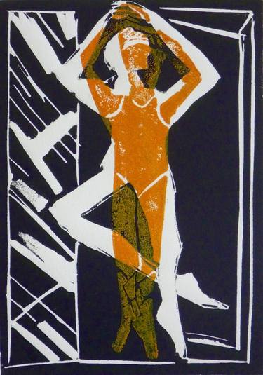 Print of Expressionism Performing Arts Printmaking by Hilary Rosen
