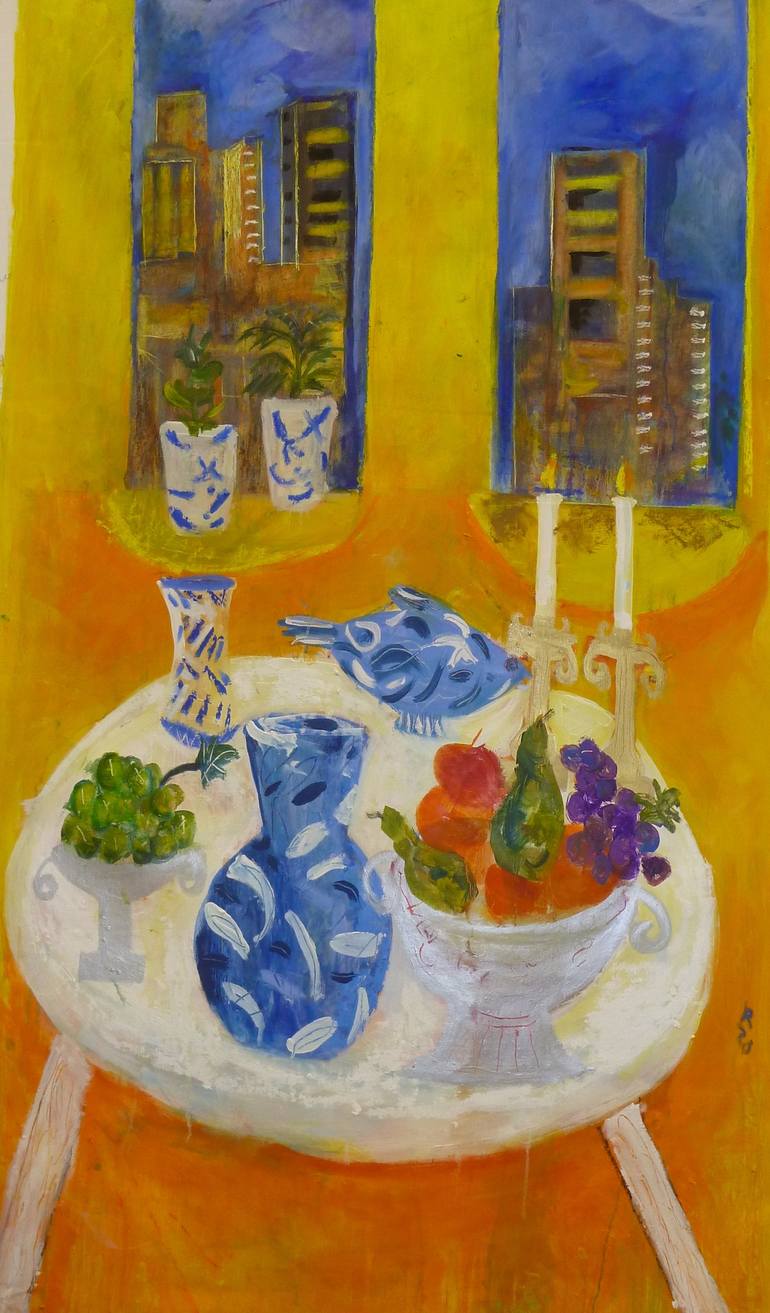 Print of Expressionism Interiors Painting by Hilary Rosen