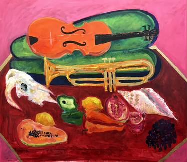 Original Expressionism Still Life Paintings by Hilary Rosen