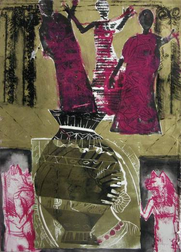 Original Expressionism Women Printmaking by Hilary Rosen