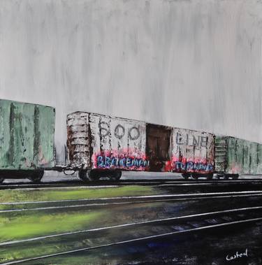 Print of Expressionism Train Paintings by Nathan Casteel