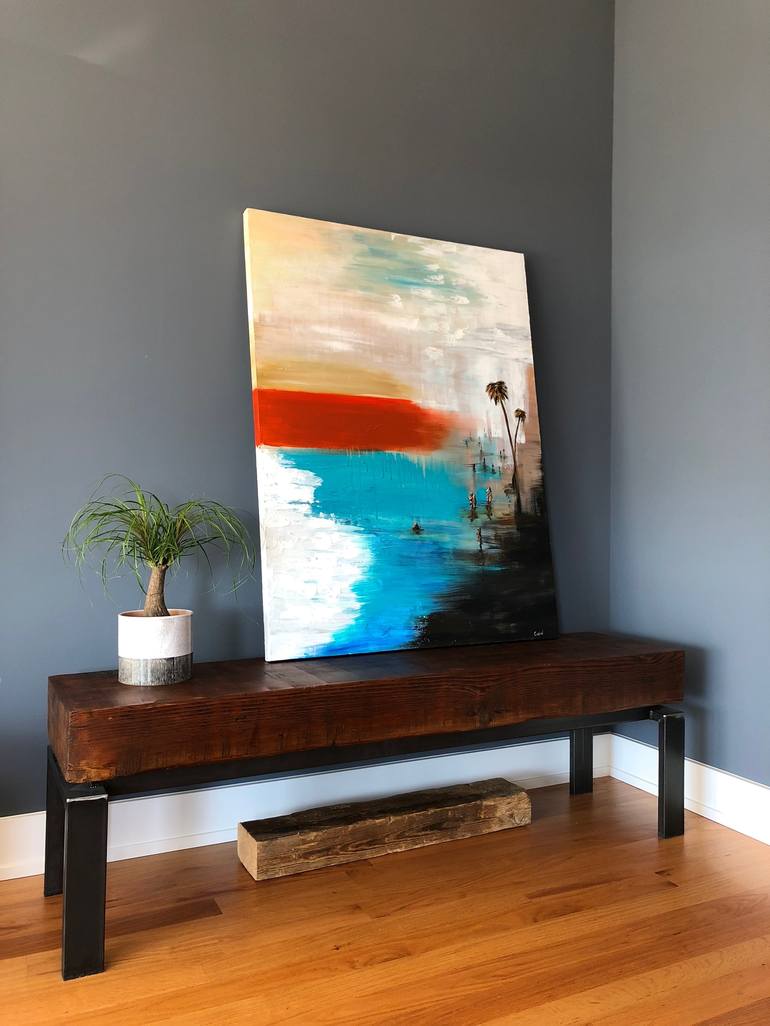 Original Abstract Beach Painting by Nathan Casteel