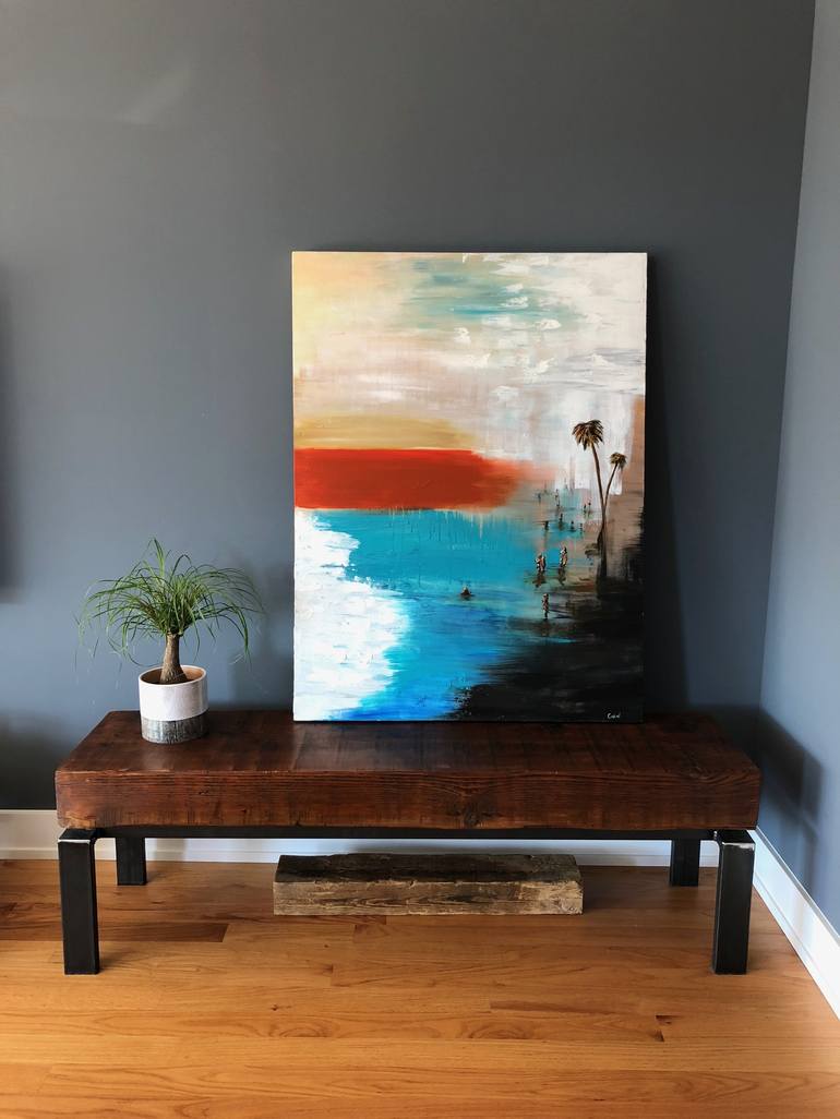 Original Abstract Beach Painting by Nathan Casteel