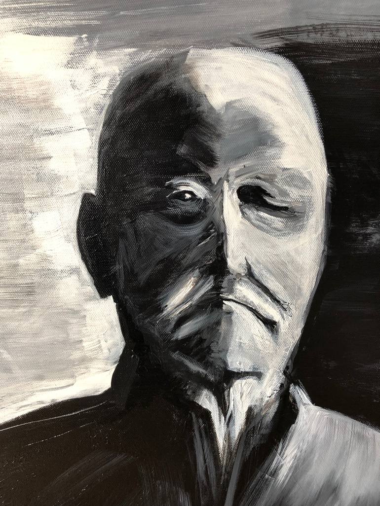 Original Abstract Expressionism Portrait Painting by Nathan Casteel