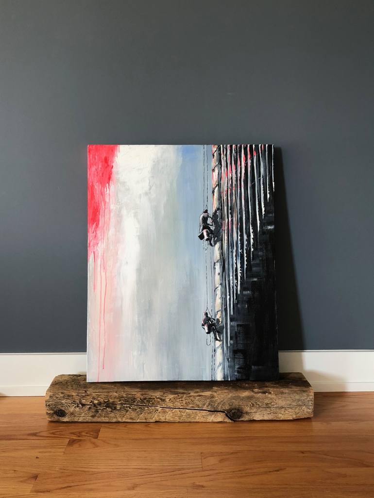 Original Abstract Expressionism Cities Painting by Nathan Casteel