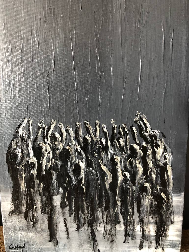 Original Abstract Expressionism Religion Painting by Nathan Casteel