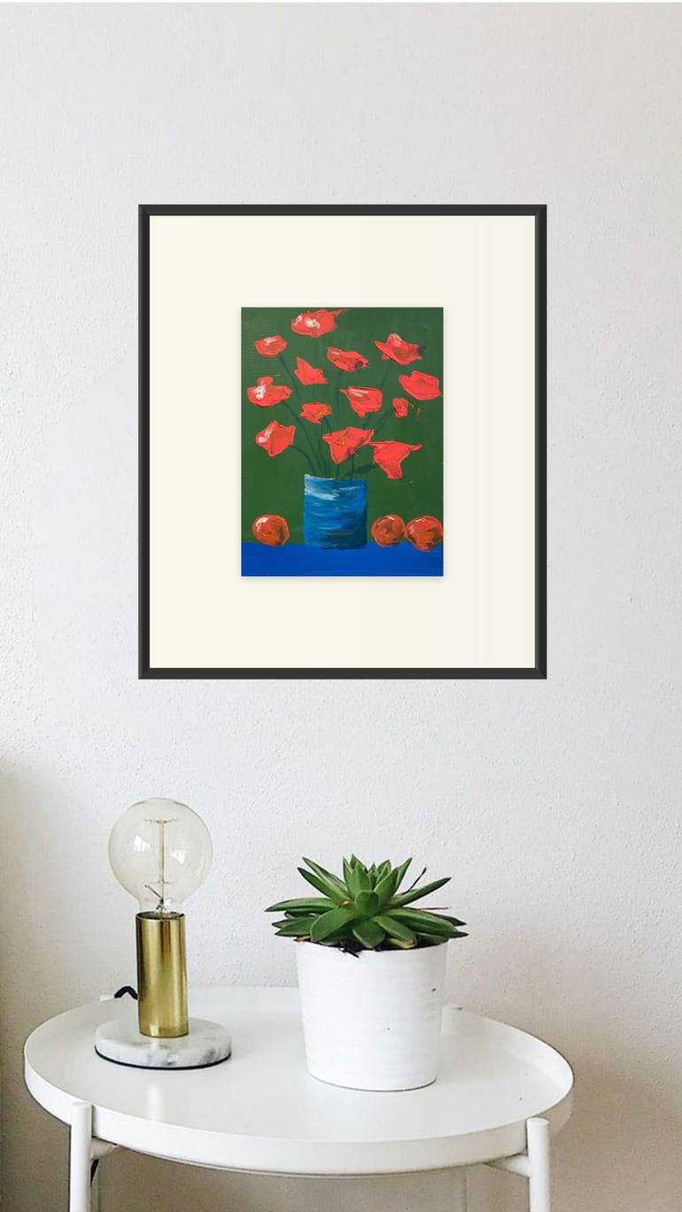 Original Folk Botanic Painting by Shelli Finch