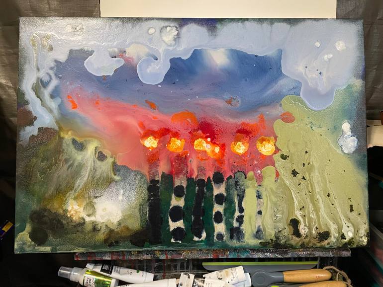 Original Abstract Expressionism Abstract Painting by Shelli Finch