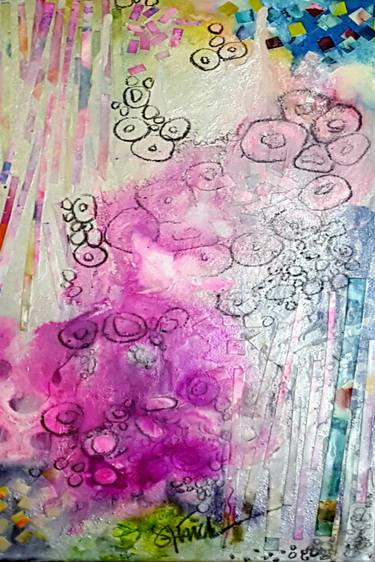 Original Abstract Floral Paintings by Shelli Finch