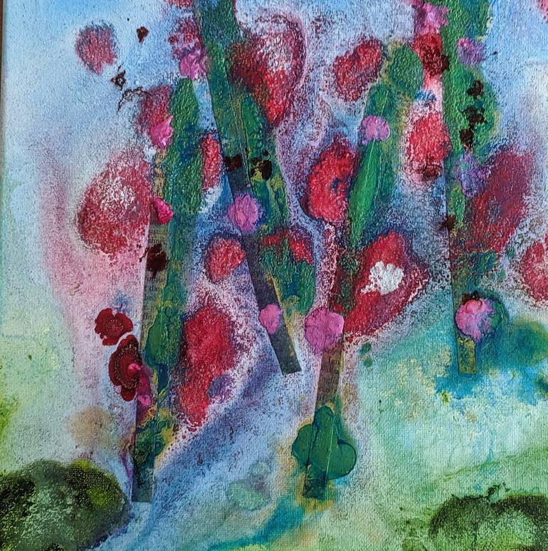 Original Abstract Floral Painting by Shelli Finch