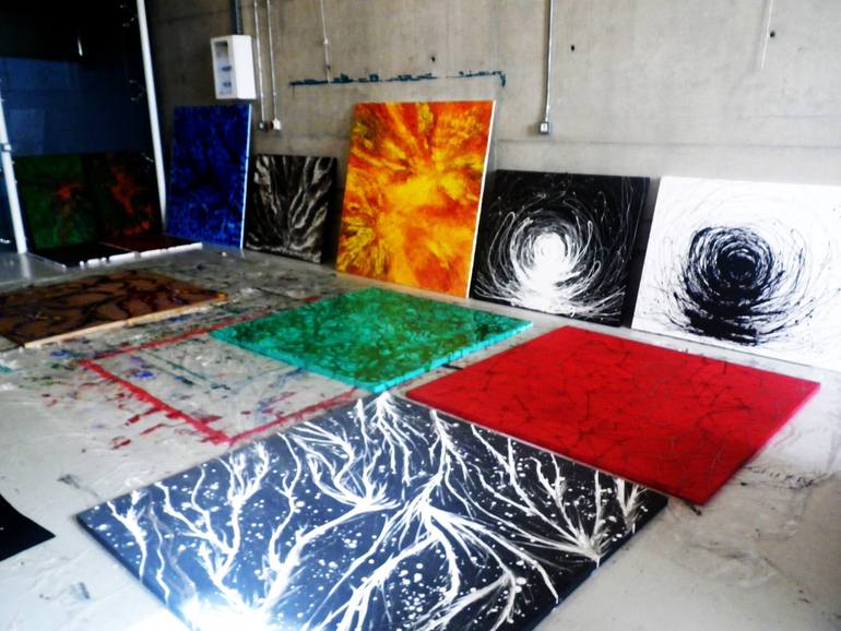 Original Abstract Nature Painting by Noush Sanatgar