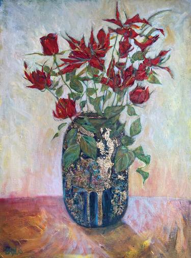 Original Impressionism Floral Paintings by Rachel S L Baylis