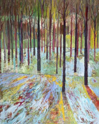Original Impressionism Tree Painting by Rachel S L Baylis