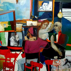 In a cafe 