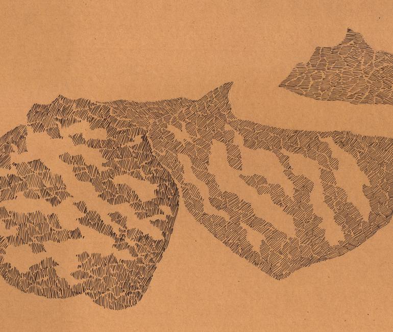 Original Abstract Body Drawing by Lauren Denitzio