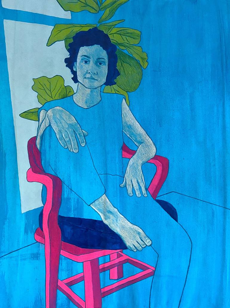 Original Abstract Portrait Paintings by Lauren Denitzio