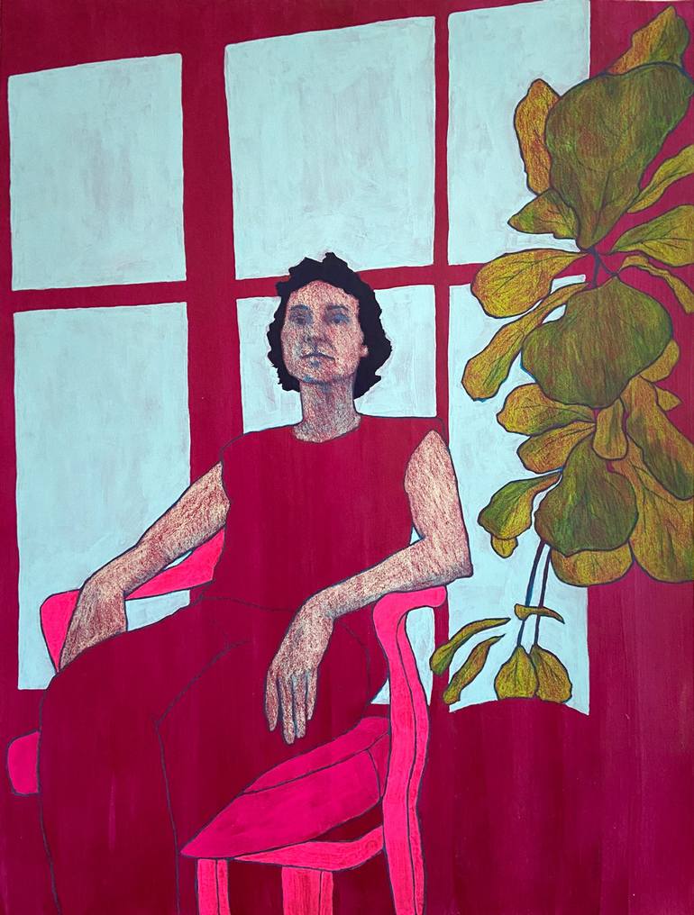 Original Abstract Portrait Paintings by Lauren Denitzio