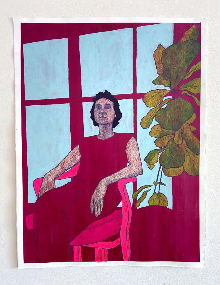 Original Abstract People Painting by Lauren Denitzio