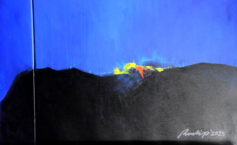 Original Conceptual Abstract Painting by Pradip Sengupta