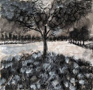 Original Impressionism Landscape Mixed Media by Jan Veninga