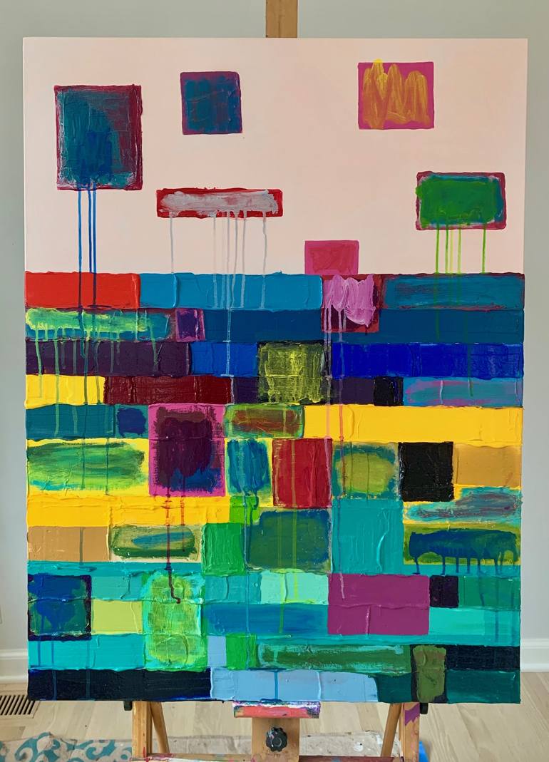 Original Fine Art Abstract Painting by Shiri Phillips