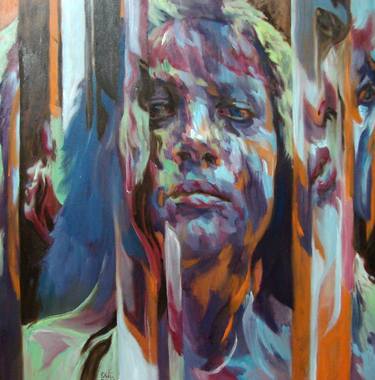 Original Abstract Expressionism Portrait Paintings by Duc Van Pham