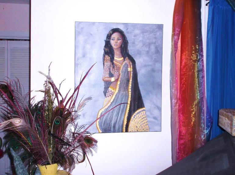 Original Expressionism People Painting by Donna Dixon