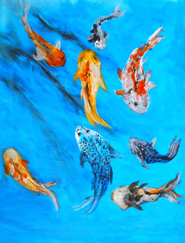 Original Fine Art Fish Painting by Donna Dixon