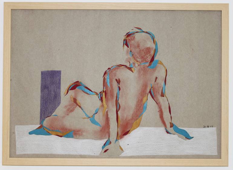 Original Figurative Nude Drawing by Daniela Neumann