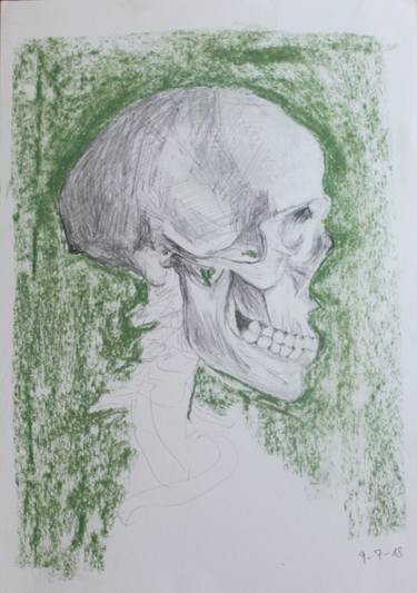 Skull in Green thumb