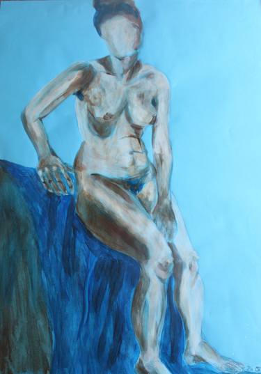 Woman on Blue Velvet thumb