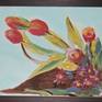 A bouquet of tulips, 30 cm x 42 cm, watercolour on paper