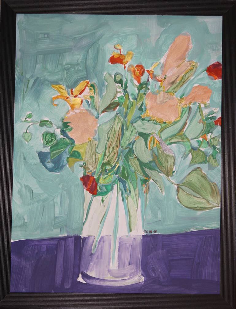 Original Figurative Floral Painting by Daniela Neumann