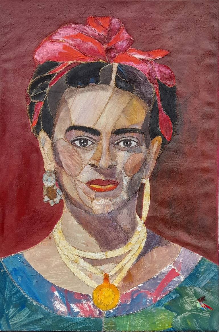 Scars of Gold - Frida Kahlo Collage by Daniela Neumann | Saatchi Art