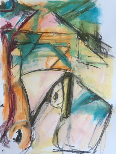 Original Abstract Expressionism Abstract Drawings by Ivan Grieve