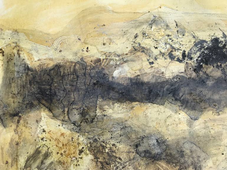 Original Abstract Landscape Mixed Media by Ivan Grieve