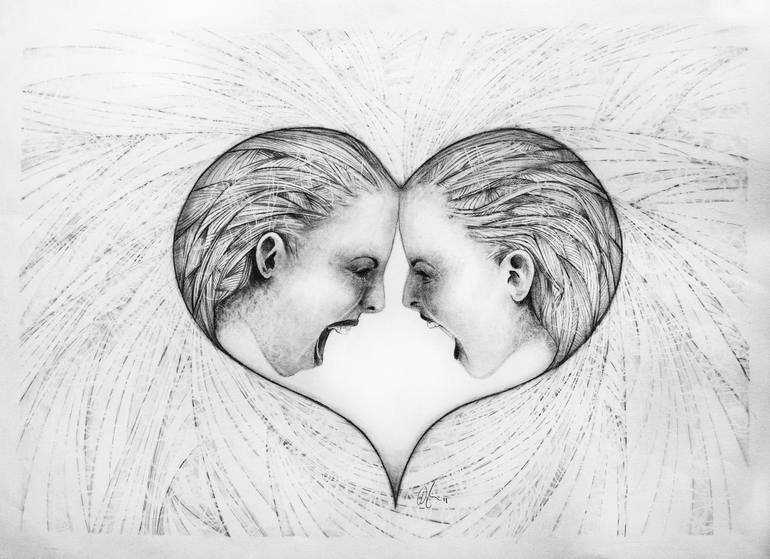 Original Love Drawing by Daniel Stepanek