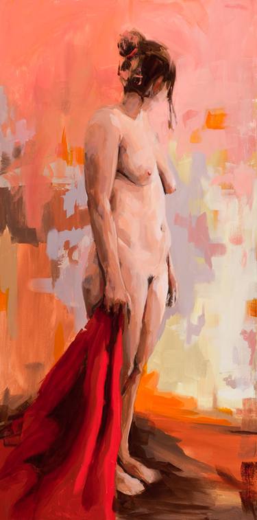 Original Figurative Nude Painting by Jorge Fernandez Alday