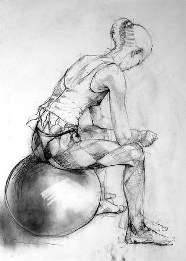Original Realism Nude Drawings by John Coombes