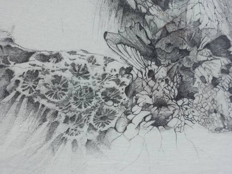 Original Abstract Botanic Drawing by Sofia Barrio