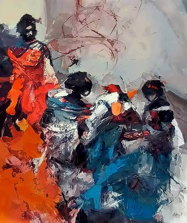 Print of Abstract Expressionism People Paintings by Daniel Bulimar Henciu