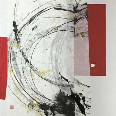 Original Abstract Expressionism Abstract Collage by Kae Seak
