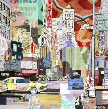 Original Abstract Cities Paintings by Enrico Da Campo