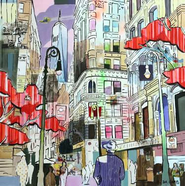 Original Abstract Cities Paintings by Enrico Da Campo