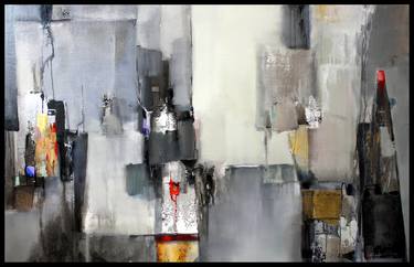 Saatchi Art Artist Enrico Da Campo; Painting, “gray composition with gold and silver leaf” #art