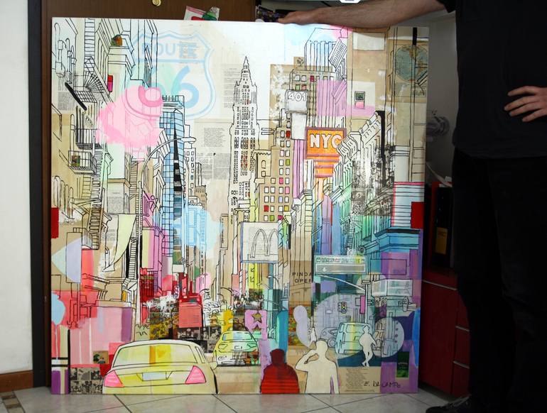 Original Modernism Cities Painting by Enrico Da Campo